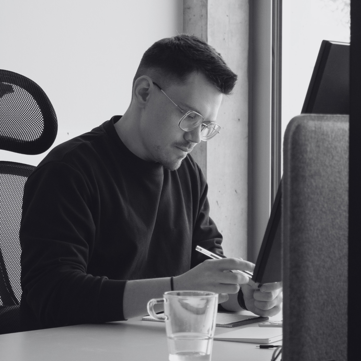 Alex Zelmer bei der Arbeit